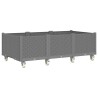 Jardinière à roulettes gris clair 150x80x54 cm PP 557423557423