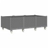 Jardinière à roulettes gris clair 150x80x54 cm PP 557423557423