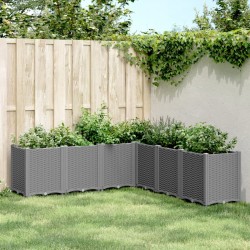 Jardinière gris clair 160x160x53 cm polypropylène 557424557424