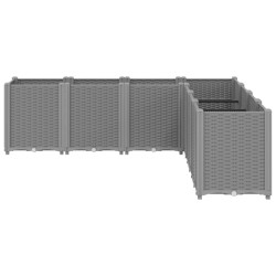 Jardinière gris clair 160x160x53 cm polypropylène 557424557424