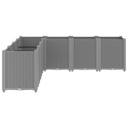 Jardinière gris clair 160x160x53 cm polypropylène 557424557424