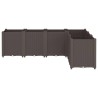 Jardinière marron 160x120x53 cm polypropylène 557427557427