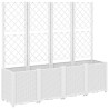 Jardinière avec treillis blanc 160x40x140 cm PP 557429557429