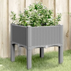 Jardinière avec pieds gris clair 40x40x42 cm PP 557430557430