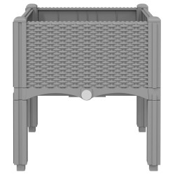 Jardinière avec pieds gris clair 40x40x42 cm PP 557430557430