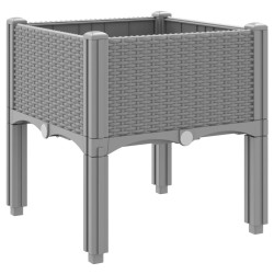 Jardinière avec pieds gris clair 40x40x42 cm PP 557430557430