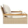 Balancelle avec coussins beige 109x62x40 cm résine tressée 557433557433