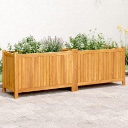 Jardinière avec doublure 153x38,5x50 cm bois massif d'acacia 557440557440