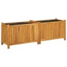 Jardinière avec doublure 153x38,5x50 cm bois massif d'acacia 557440557440