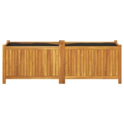 Jardinière avec doublure 153x38,5x50 cm bois massif d'acacia 557440557440