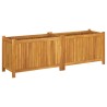 Jardinière avec doublure 153x38,5x50 cm bois massif d'acacia 557440557440