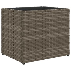 Jardinière gris 36x30x32 cm résine tressée 557442557442