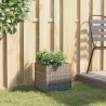 Jardinière gris 36x30x32 cm résine tressée 557442557442