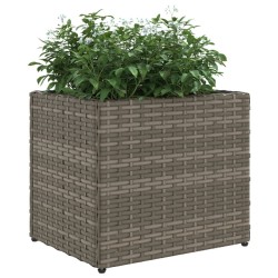 Jardinière gris 36x30x32 cm résine tressée 557442557442