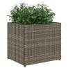 Jardinière gris 36x30x32 cm résine tressée 557442557442
