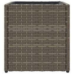 Jardinière gris 36x30x32 cm résine tressée 557442557442