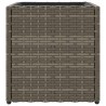 Jardinière gris 36x30x32 cm résine tressée 557442557442