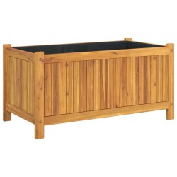 Jardinière avec doublure 80x42x40 cm bois massif d'acacia 557448557448