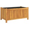 Jardinière avec doublure 80x42x40 cm bois massif d'acacia 557448557448
