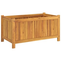Jardinière avec doublure 80x42x40 cm bois massif d'acacia 557448557448