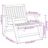 Banc de Relaxation 2 pcs Marron Bois d'Acacia Massif 557457557457