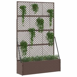 Jardinière Treillis Marron 105 x 30 x 170 cm Métал 557458557458