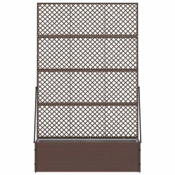 Jardinière Treillis Marron 105 x 30 x 170 cm Métал 557458557458