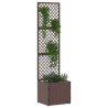 Jardinière Treillis Marron 35 x 30 x 135 cm Métал 557459557459
