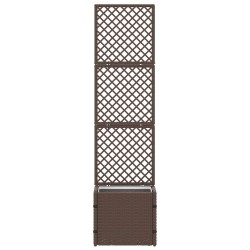 Jardinière Treillis Marron 35 x 30 x 135 cm Métал 557459557459