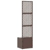 Jardinière Treillis Marron 35 x 30 x 135 cm Métал 557459557459