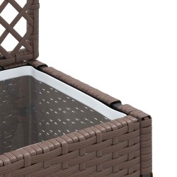 Jardinière Treillis Marron 35 x 30 x 135 cm Métал 557459557459