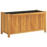 Jardinière avec doublure 99,5x38x50 cm bois massif d'acacia 557462557462