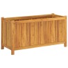 Jardinière avec doublure 99,5x38x50 cm bois massif d'acacia 557462557462