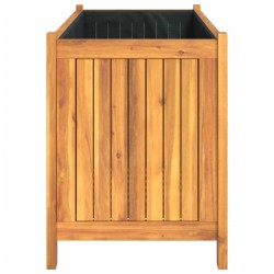 Jardinière avec doublure 99,5x38x50 cm bois massif d'acacia 557462557462