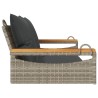 Balancelle avec coussins gris 109x62x40 cm résine tressée 557463557463