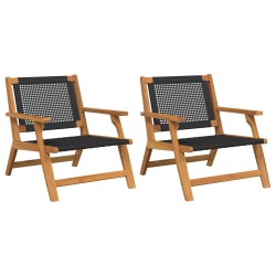 Mobilier de jardin 2 pcs Noir 67 x 78 x 73 cm 557464557464