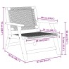 Mobilier de jardin 2 pcs Noir 67 x 78 x 73 cm 557464557464