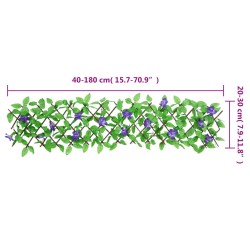 vidaXL Treillis de lierre artificiel extensible vert 180x20 cm 557467557467