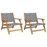 Mobilier de jardin 2 pcs Noir et Blanc 67 x 78 x 73 cm 557469557469