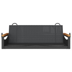 Balancelle noir 109x62x40 cm résine tressée 557472557472