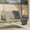 Balancelle gris 109x62x40 cm résine tressée 557473557473
