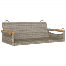Balancelle gris 109x62x40 cm résine tressée 557473557473