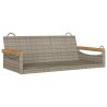 Balancelle gris 109x62x40 cm résine tressée 557473557473