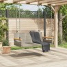 Balancelle gris 109x62x40 cm résine tressée 557473557473