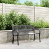 Banc de jardin Noir 120 cm Acier 557477557477