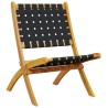 Chaises de jardin pliantes lot de 2 bois d'acacia solide tissu 557479557479
