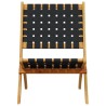 Chaises de jardin pliantes lot de 2 bois d'acacia solide tissu 557479557479