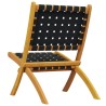 Chaises de jardin pliantes lot de 2 bois d'acacia solide tissu 557479557479