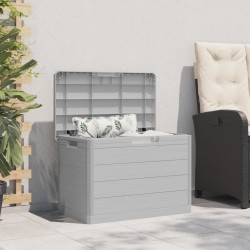Boîte à coussins d'extérieur gris 77,5x44,5x53 cm polypropylène 557485557485