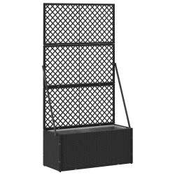 Jardinière Treillis Noir 70 x 30 x 135 cm Métал 557486557486